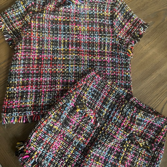 COPY - Zara Multicolor Tweed Top and Skirt co-ord Matching Set - Picture 3 of 7